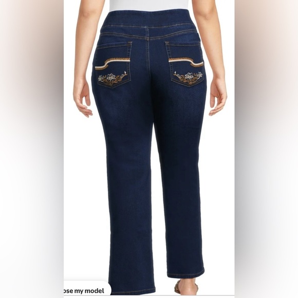 Pioneer Woman Pull on Jeans, stretchy pull on. Plus size 2X (20W-22W) NWT - Picture 1 of 10